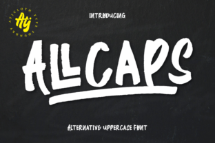 Explore All Caps: A Textured Brush Font for Creative Brands