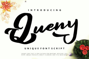 Queny: A Bold and Curvy Calligraphy Font for Editorial Design